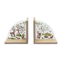 Bookends Set Forest Friends Books Holder Organiser Deer & Tree Kids Room Decor