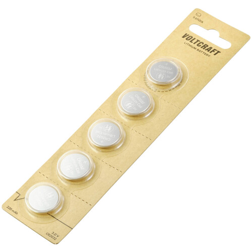 VOLTCRAFT Button cell CR 2032 3 V 5 220 mAh Lithium LM2032 2