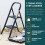 Ladder 2-Tread Step Rubber Non-Slip Lightweight Sturdy Alloy Frame 150kg Max 3