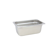 Stainless Steel Gastronorm Pan 1/4 x 10cm Container Food Storage Catering Tray