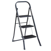 Ladder 3-Tread Step Rubber Non-Slip Lightweight Sturdy Alloy Frame 150kg Max