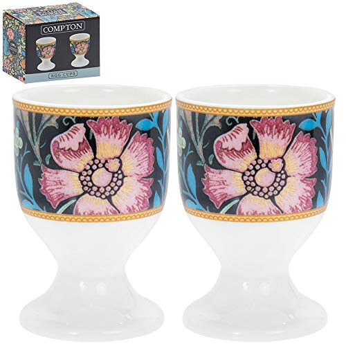 Set of 2 Compton Design Fine China Kitchen Breakfast Hard Boiled Eggs Egg Cups 1