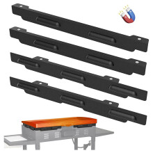 Windschutz für 36-Zoll-Grillplatte, Magnetischer Windschutz, ZubehöR für Grillplatte, Hitzeschild für Beistelltisch, Schwarz