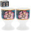 Set of 2 Compton Design Fine China Kitchen Breakfast Hard Boiled Eggs Egg Cups 3