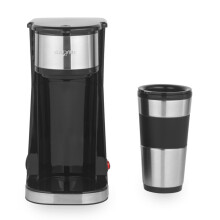 Salter One Cup Coffee Maker Drip Machine With 420ml Stainless Steel Travel Mug