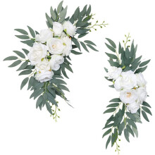 Artificial Wedding Arch Flower Kit Boho Eucalyptus Garland Curtains Wedding Decoration Welcome Sign,A