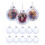 12PCS 60mm Oval Plastic Flat Disk  Ornaments DIY Paintable Empty Transparent Disc Globes Ornament 6