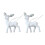 2 White Christmas Pendant Christmas Tree Decorative Deer Ornaments White 1