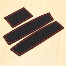 10Pcs Car Styling Red Door Mat for Clio 4 Interior Decoration Anti-Slip Gate Slot Cup Pad