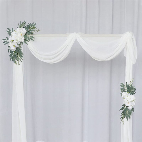 Konstgjorda BröLlopsbåGe Blomstersats Boho Eucalyptus Garland Gardiner BröLlopsdekoration VäLkomstskylt,A 2