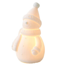 Sapin de Noël en Céramique avec Lumière, Décoration Lumineuse en Porcelaine Vintage pour les Fêtes C