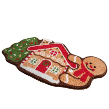 Christmas Gingerbread House Area Cartoon Floor Mats Bathroom Anti-Slip Mats Porch Mats A