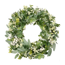 Eucalyptus Wreaths for Front Door Window Wall Seasonal Spring GreenLeaves Garland Hanging Ornaments Housewarming Gifts