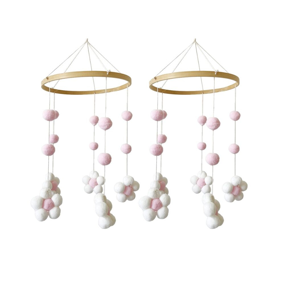 Nordic Fur  Flower Wind Chime Bed Bell Baby Room Children'S Room Children'S Clothing Store Wind Chime Decoration B