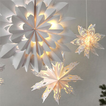 Milieuvriendelijke LED-Papieren Sterlantaarn - Kerstversieringen, Lichtsnoeren, Etalagedecoratie, Hanger A
