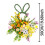 Spring Easter Bunny Wreath Artificial Flower RabbitWreath with Eggs Rattan Spring Front Door Garland Rustic Handmade 7