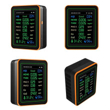 12-in-1 Luftqualitätsmonitor PM2,5 PM10 Partikelzähler mit Alarm CO-Detektor CO-Messgerät für Home Office oder Schule Weiß