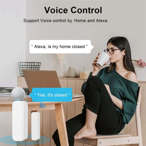 Magnetic Door Sensor Zigbee Door Sensor for Home Security Wireless Contact Sensor Programmable with  Life 2