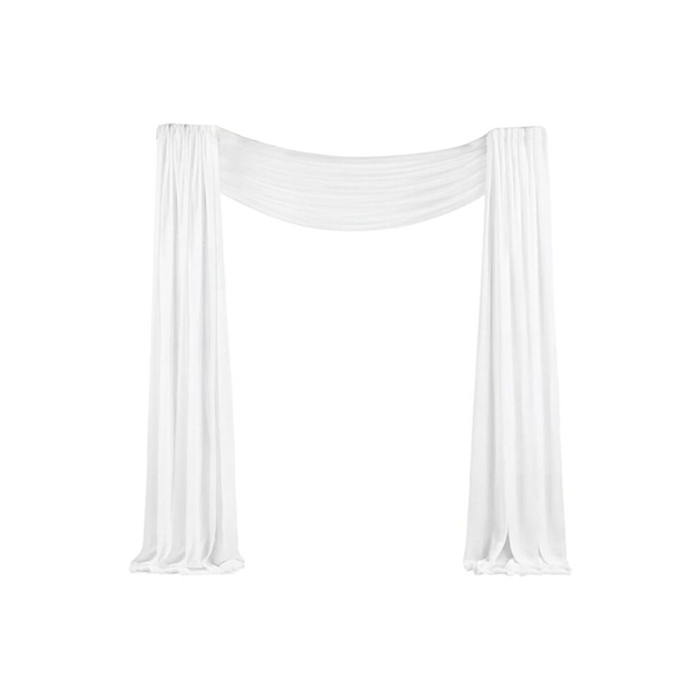 Wedding Arch Draping Fabric 29.5 Inch X 26.25Ft White Sheer Curtain Drapes for Wedding Ceremony