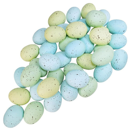 40 Pcs Easter Eggs Artificial Speckled Foam Eggs Pastel Green  Decorative Eggs 2.1in for Neutral Easter Table Decor