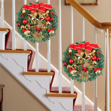 Kerstkrans voor de Voordeur, Raammuur, Deur, Kerstversiering, Etalage, Deur, Hangend Arrangement A