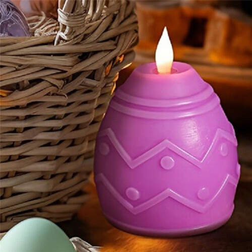 Easter Eggs Three-Piece Easter Decoration Flameless LED Candle Lights 1
