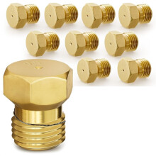 10 Pcs Propane to Natural Gas Conversion Kit-M6 X 0.75mm,0.5mm Brass Nozzle Gas Conversion Kit for Gas Stoves and Grills