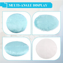 Non-Slip Faux Fur Carpet, Computer Chair Mao Mao Round Carpet, Bedroom Bedside Carpet