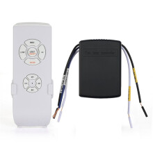 Fjärrkontrollsats för Takfläkt, Liten Universal 3-i-1 Hastighet, Ljus och Timer Trådlös Kontroll AC220V (AC175V-265V)