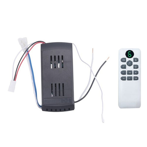 Ceiling Fan Remote Control Kit 50W 6-Speed Timing Function Replacement Remote for  Ceiling Fans & Lights