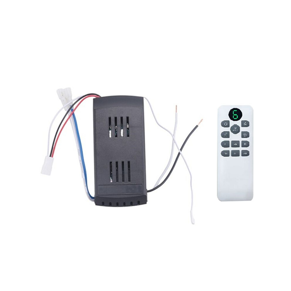 Tlily Ceiling Fan Remote Control Kit 50W 6-Speed Timing Function Replacement Remote For Ceiling Fans & Lights