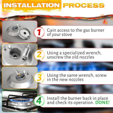 10 Pcs Propane to Natural Gas Conversion Kit-M6 X 0.75mm,0.5mm Brass Nozzle Gas Conversion Kit for Gas Stoves and Grills