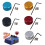 Lot de 5 Capuchons de Pédale Multicolores pour Effet Guitare 9