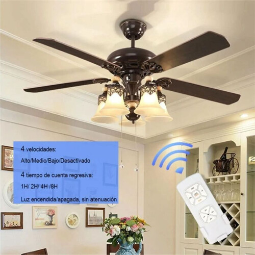 Universal Ceiling Fan Remote Control Kit, 3-in-1 Ceiling Fan Light Timing & Speed Wireless Remote Control and Receiver 1