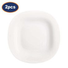 Dinner Plate Luminarc Carine White Opal Glass 27cm Serving Dishes 2pcs Square