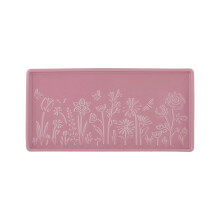 Rectangle Platter In The Meadow Stoneware Floral Embossed Food Serving Dish