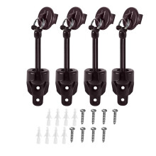 Kit de 4 Piezas de Repuesto para Parasoles con Amarres Reforzados y Tapas de Extremo con Anillas para Persianas y Cortinas Enrollables de Exterior.