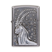 Zippo Lighter Capricorn Zodiac Sign Street Chrome Windproof Refillable Fuel