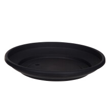 43cm Venetian Plant Pot Saucer Round Planter Black Base Water Drip Tray Garden