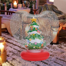 Aufblasbarer Weihnachtsball in Herzform, mit Licht, Ornamente, Figur im Inneren, Weihnachts-Pusteball für Den Außenbereich, Hof, Pool C