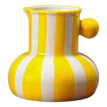 Colorful Ceramic Vase Plant Pots Table Decoration Ornaments Flower Arrangement Floral Vase Room Aesthetic Decor Yellow