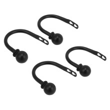 Set of 4 Metal Decorative Curtain Hold Backs, Wall Mounted Window Drapery Tiebacks for Bedroom, Livingroom, Black