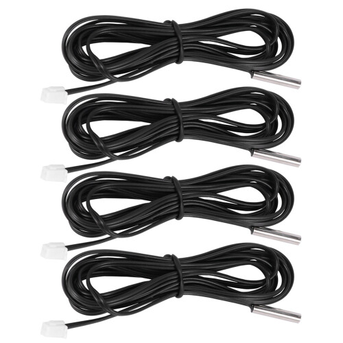 4pcs 2 M NTC Thermistor Temperature Sensor Waterproof Probe Wire 10 K 1% 3950 Black 1