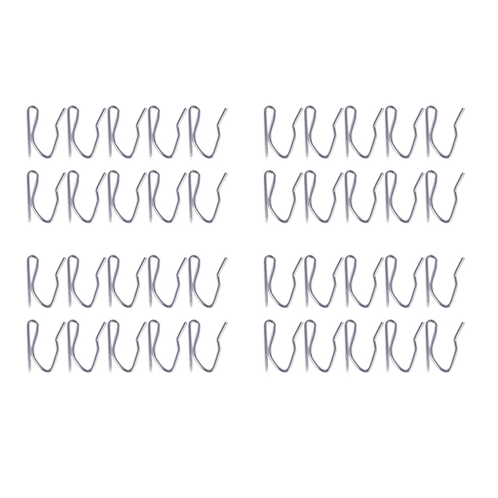 Unisex 40Pcs Curtain Drapery Pin Hooks - Silvery
