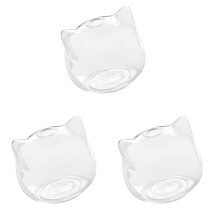 3X Katzen Förmiger Glasvase Hydroponische Pflanzen Blumen Vase GlasbehäLter BehäLter Dekoratives Kunstgeschenk
