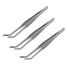 3X Silver Tone Metal Chinese Kongfu Cha Dao Tea Tong Tweezers 7.4 inch Long