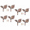 8 x Iron Leaf Shaped Curtain Tie Backs Holders Wall Hooks Home Decor, Red Bronze 1