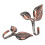 8 x Iron Leaf Shaped Curtain Tie Backs Holders Wall Hooks Home Decor, Red Bronze 6
