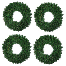 4 Pièce Série Guirlande de Guirlande de Pin Artificielle Verte pour la Décoration de Noël de Cheminée de Fenêtre de Porte D'Entrée