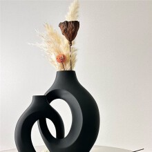 2 Piece Hug Nordic Simple White Vase Style Flower Arrangement Flower Ornaments Simple and High-End B